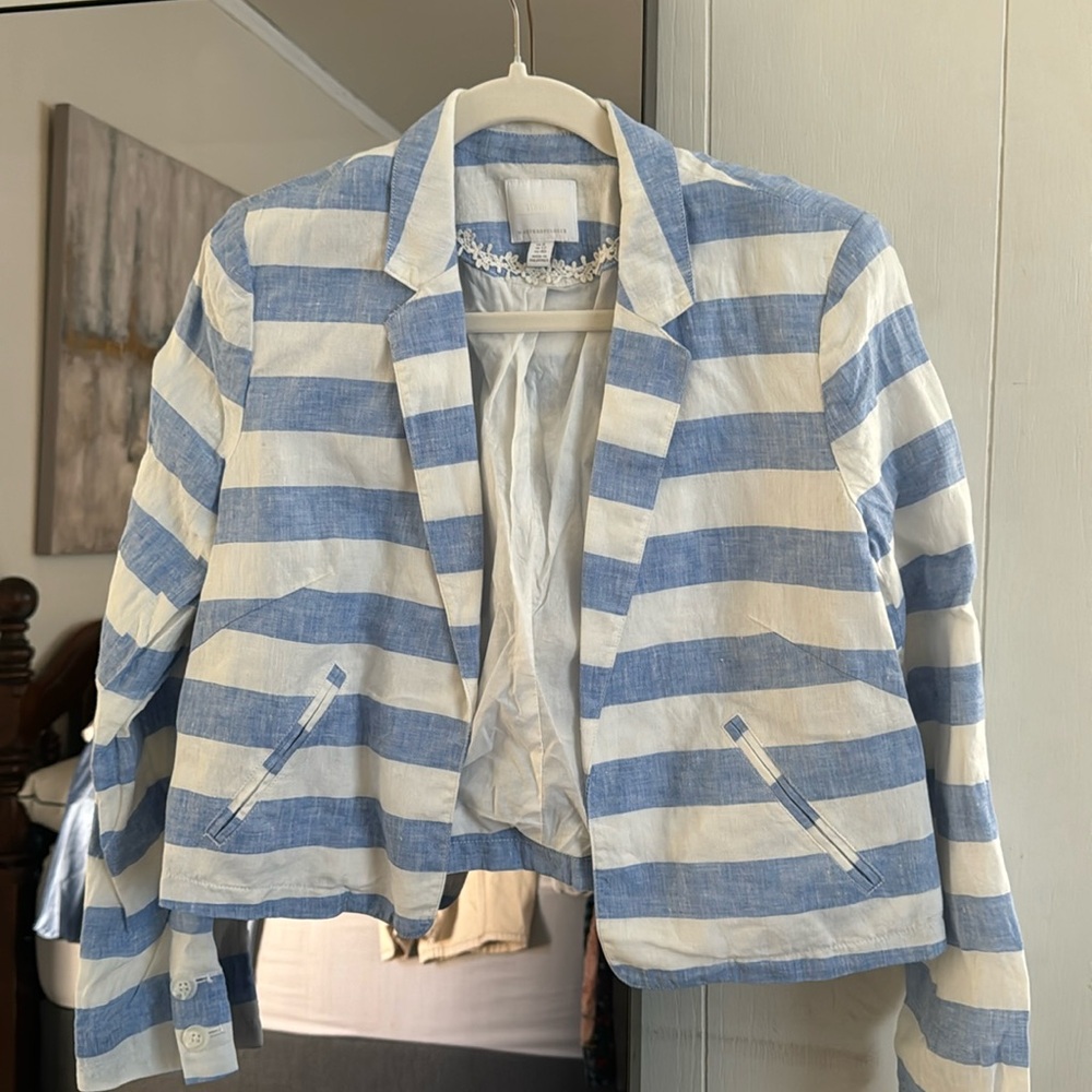 Anthropologie Women’s Linen Blazer (Worn Once)